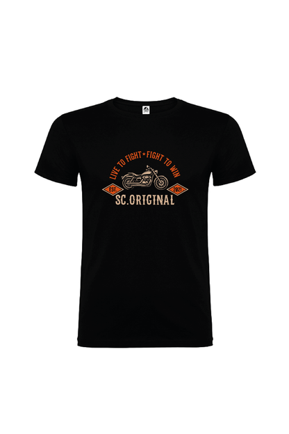 Camiseta Manga Corta Hombre Personalizada "Live to fight"