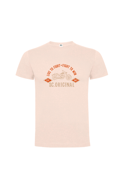 Camiseta Manga Corta Hombre Personalizada "Live to fight"