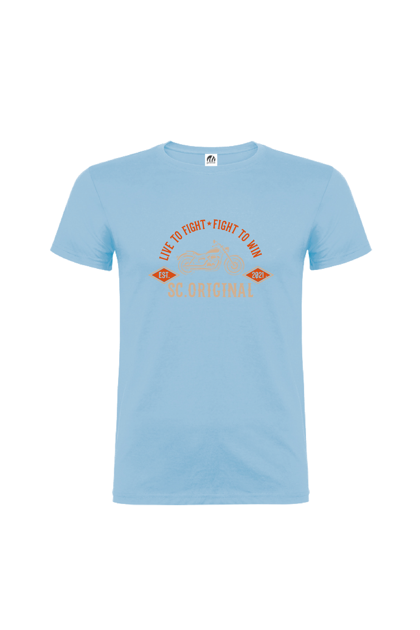 Camiseta Manga Corta Hombre Personalizada "Live to fight"