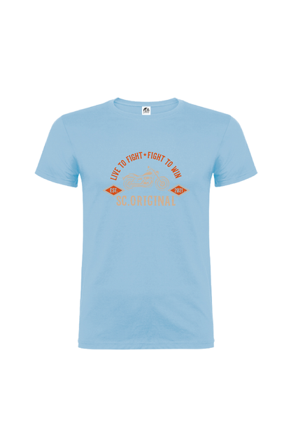 Camiseta Manga Corta Hombre Personalizada "Live to fight"