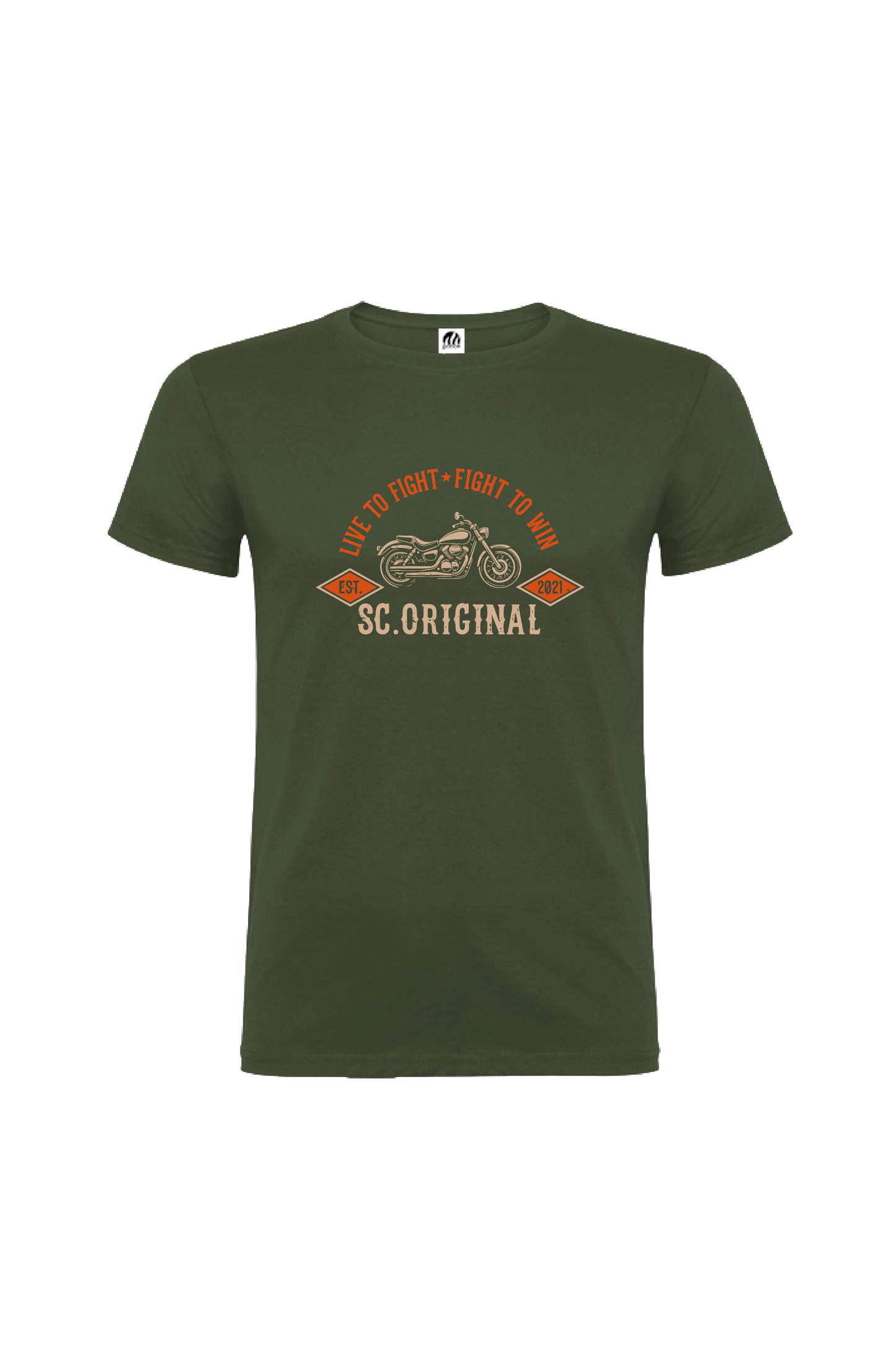 Camiseta Manga Corta Hombre Personalizada "Live to fight"