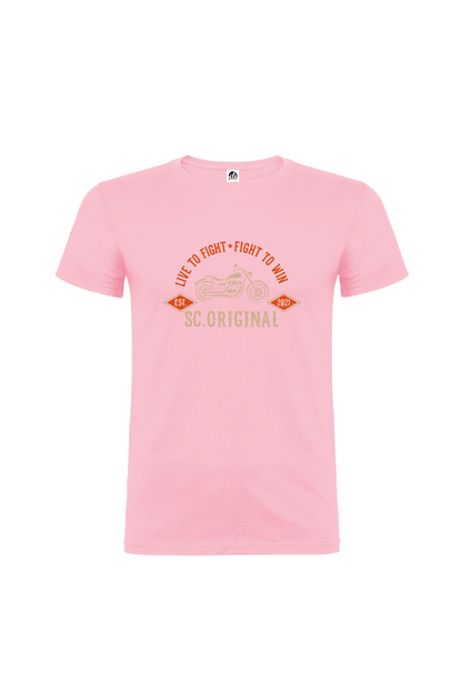 Camiseta Manga Corta Hombre Personalizada "Live to fight"
