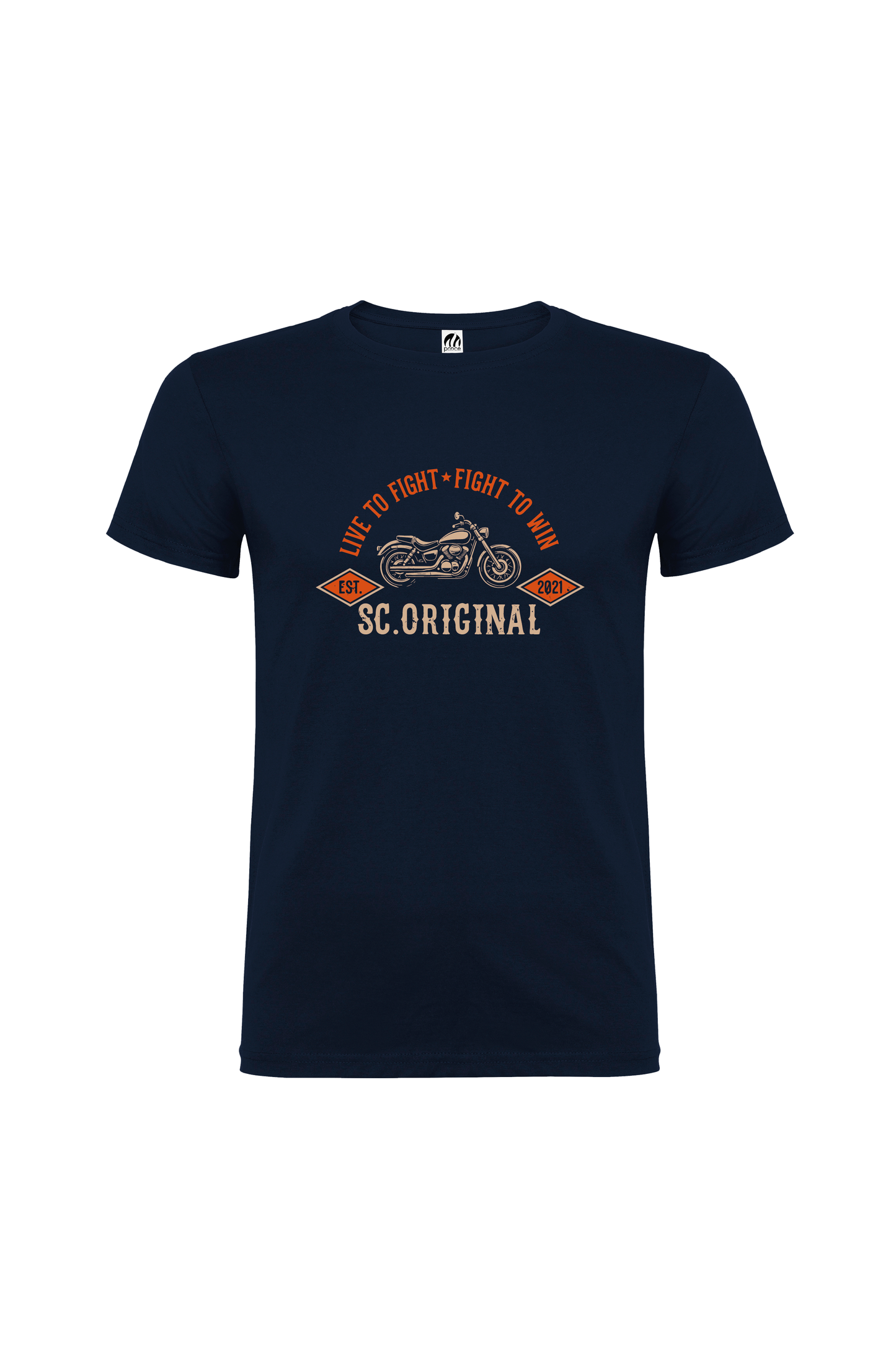 Camiseta Manga Corta Hombre Personalizada "Live to fight"