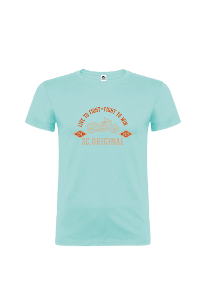 Camiseta Manga Corta Hombre Personalizada "Live to fight"