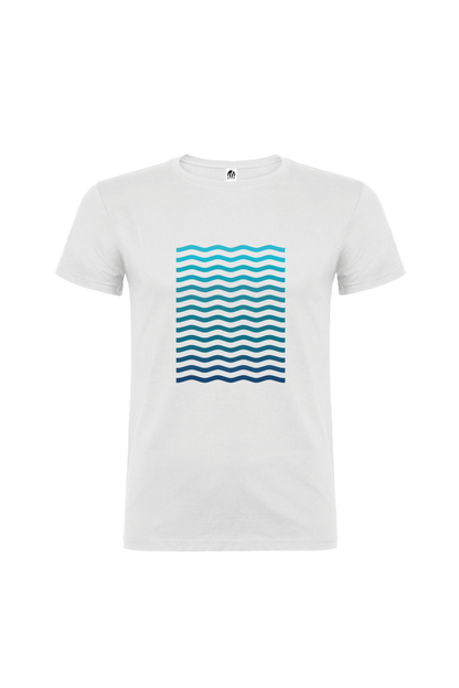 Camiseta Manga Corta Hombre Personalizada "Blue waves"