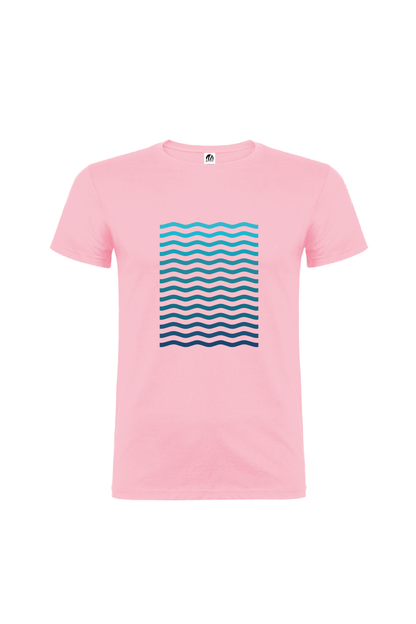Camiseta Manga Corta Hombre Personalizada "Blue waves"