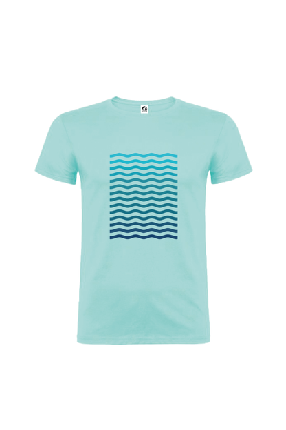 Camiseta Manga Corta Hombre Personalizada "Blue waves"