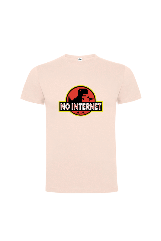 Camiseta Manga Corta Hombre Personalizada "No internet"