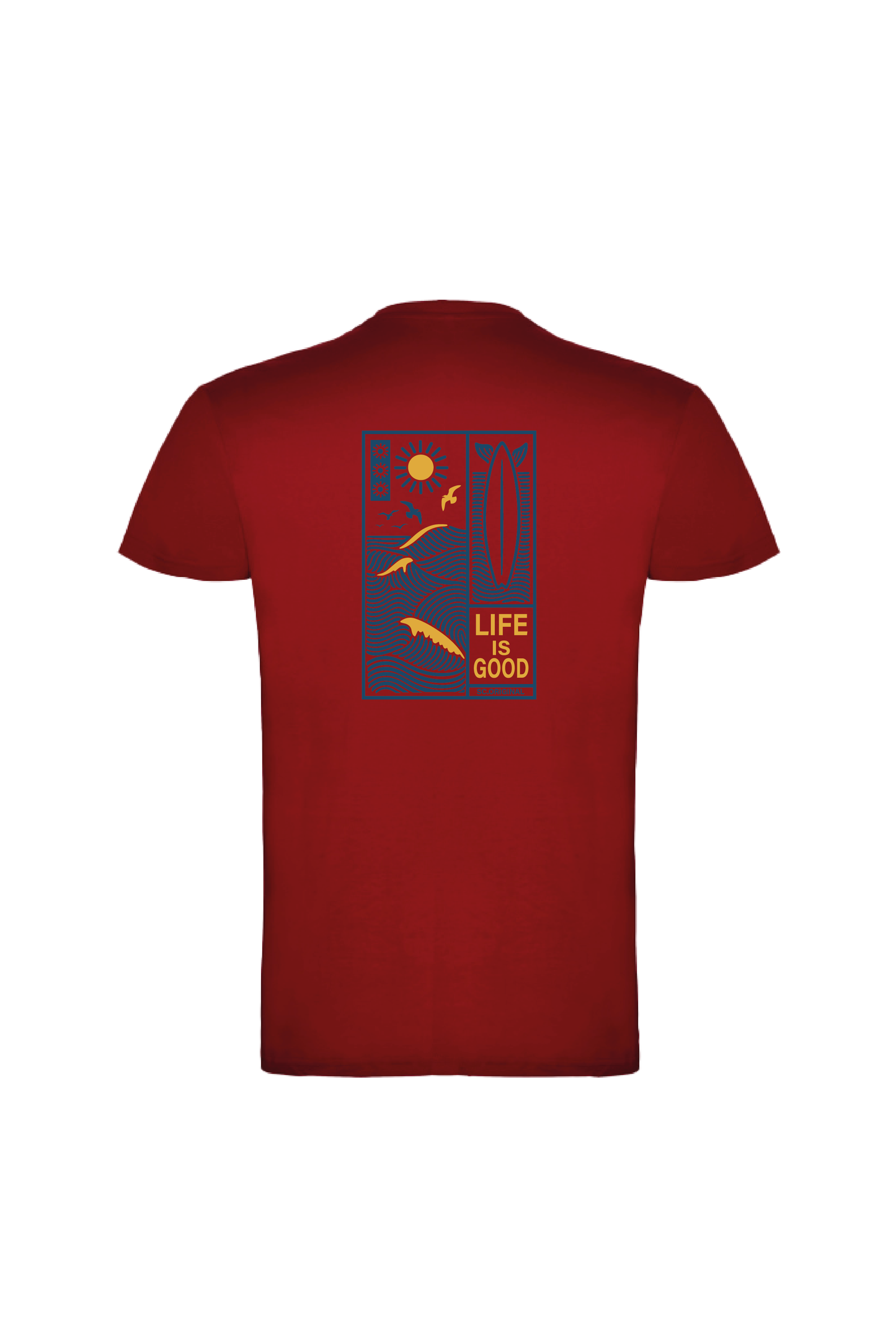 Camiseta Manga Corta Hombre Personalizada "Life is good"