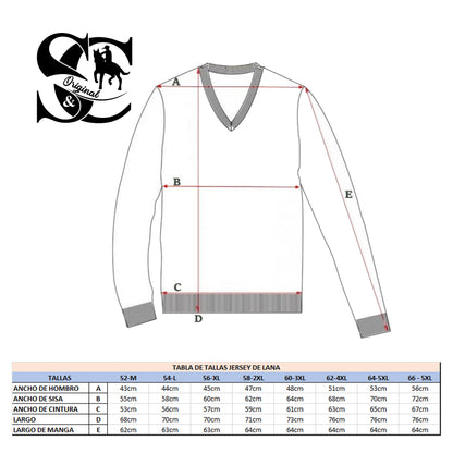 Jersey Hombre Cuello Pico Marino