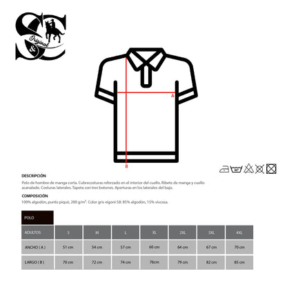 Polo Basic "Garroc" manga corta Azul Marino