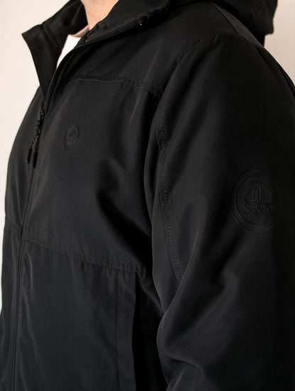 Chaqueta Hombre Negra Con Capucha