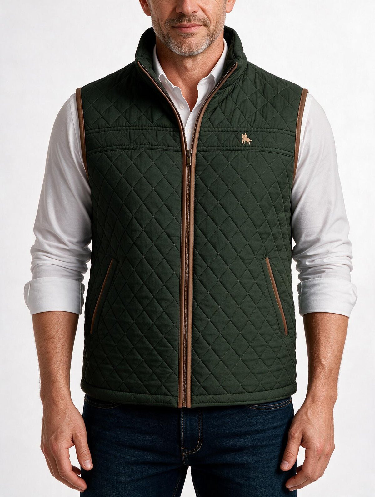 Chaleco modelo rombos Verde