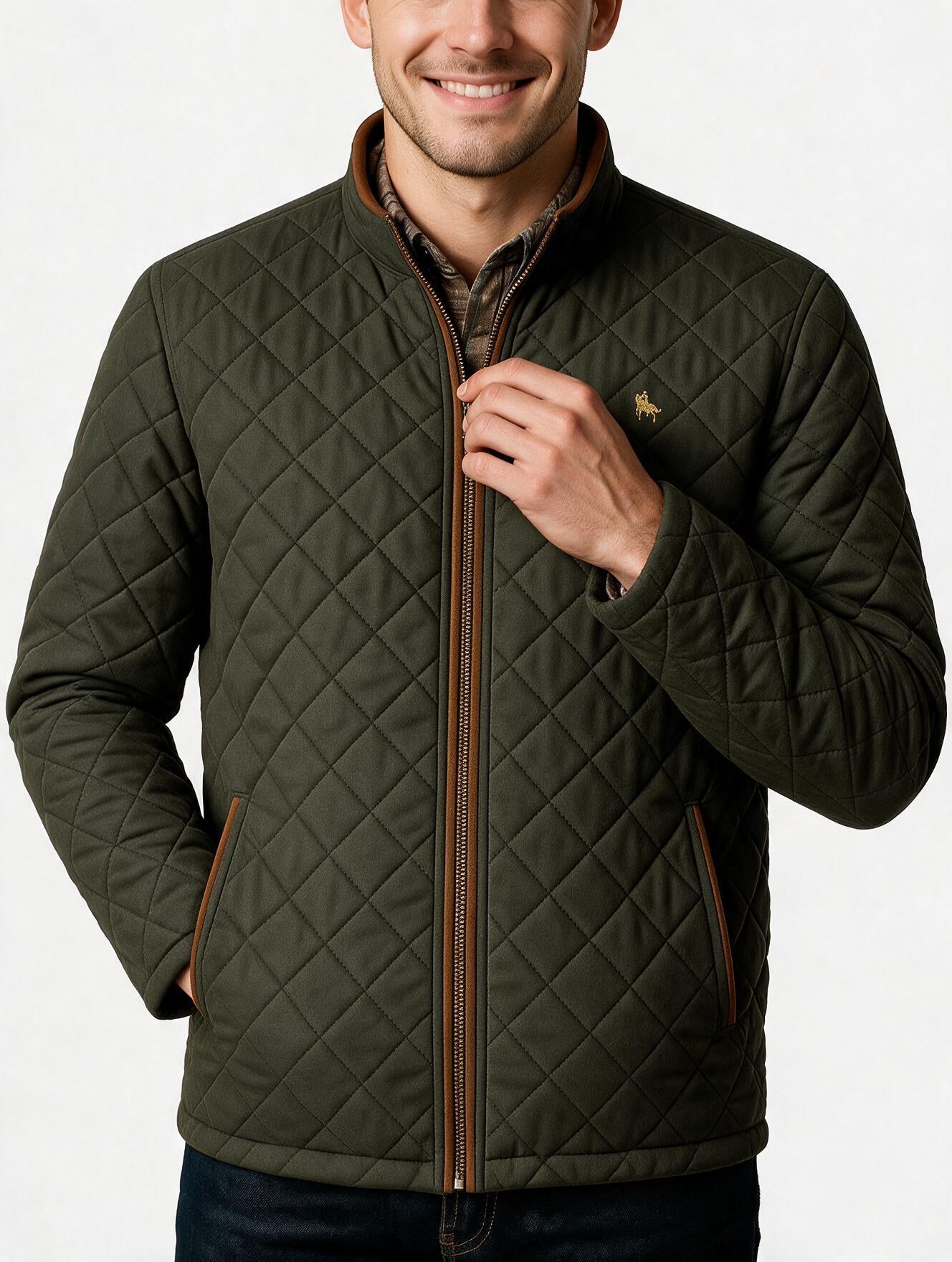 Chaqueta rombos Verde