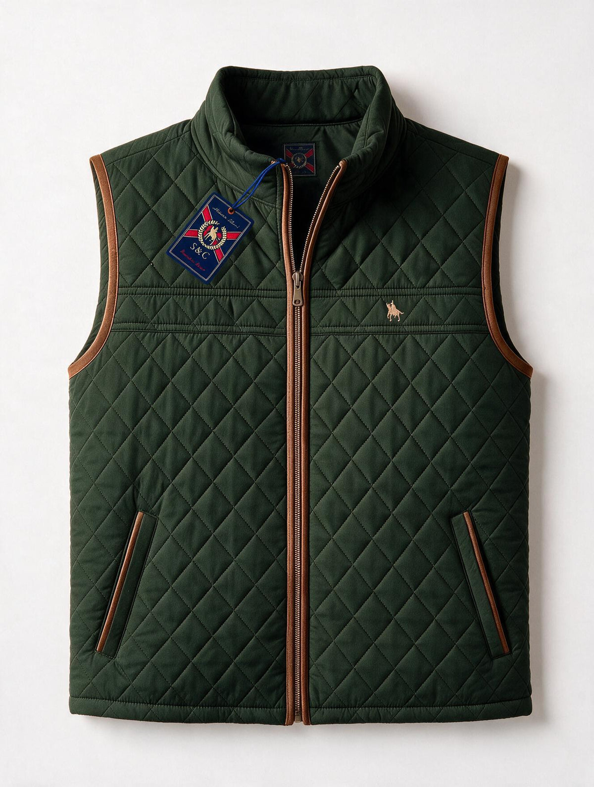 Chaleco modelo rombos Verde