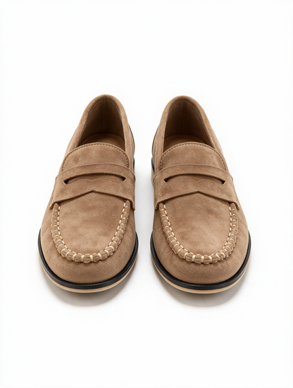 Zapatos mocasín mujer Beige
