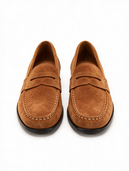 Zapatos mocasín mujer Camel