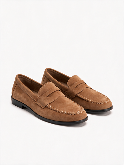 Zapatos mocasín mujer Camel