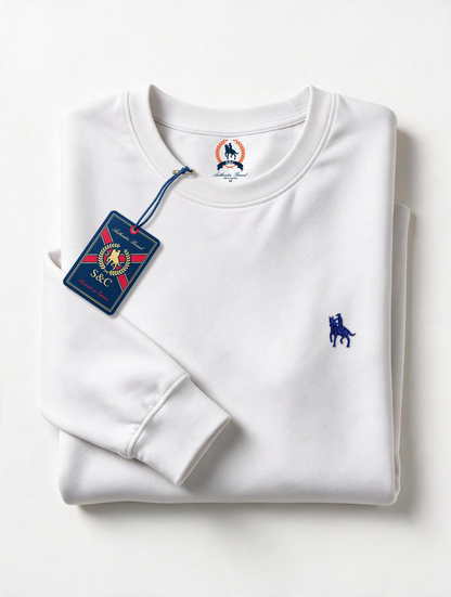 Sudadera Básica con bordado Blanco