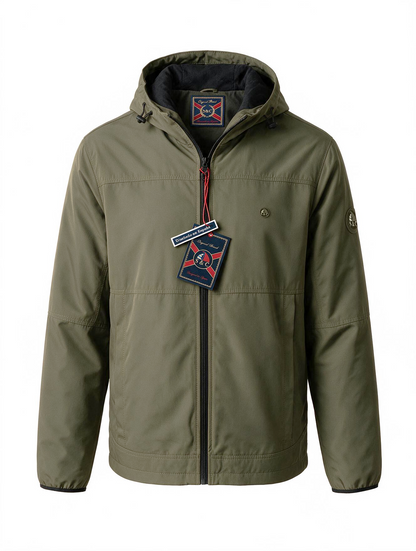 Chaqueta Hombre Verde Con Capucha