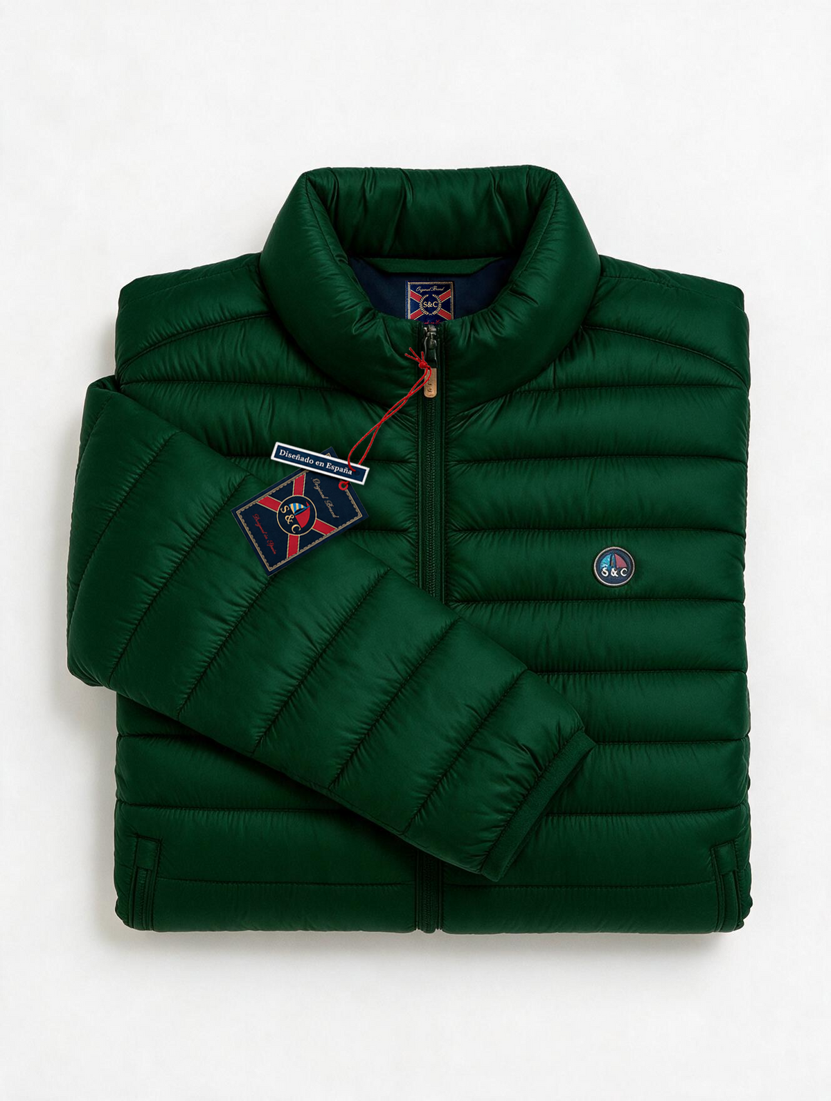 Chaqueta LETUR acolchado de hombre verde
