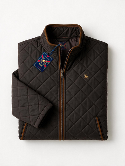 Chaqueta rombos Marrón
