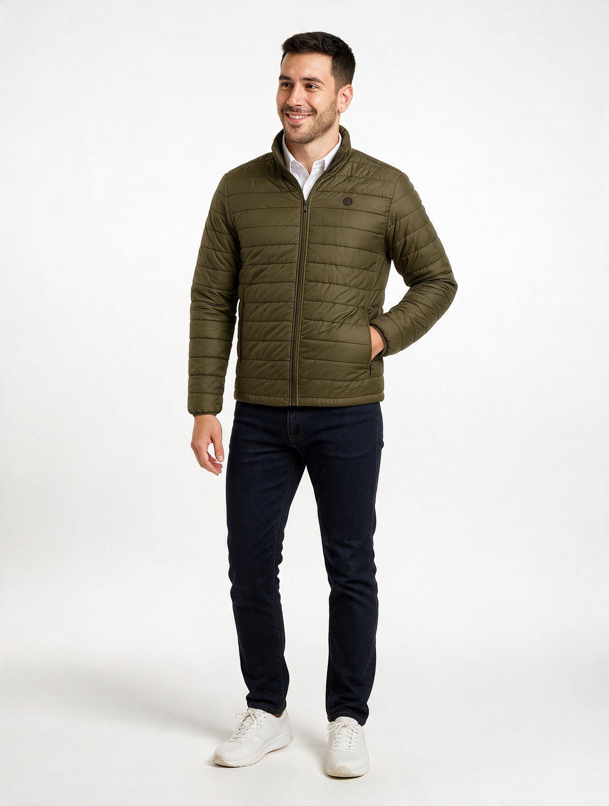 Chaqueta acolchada kaki
