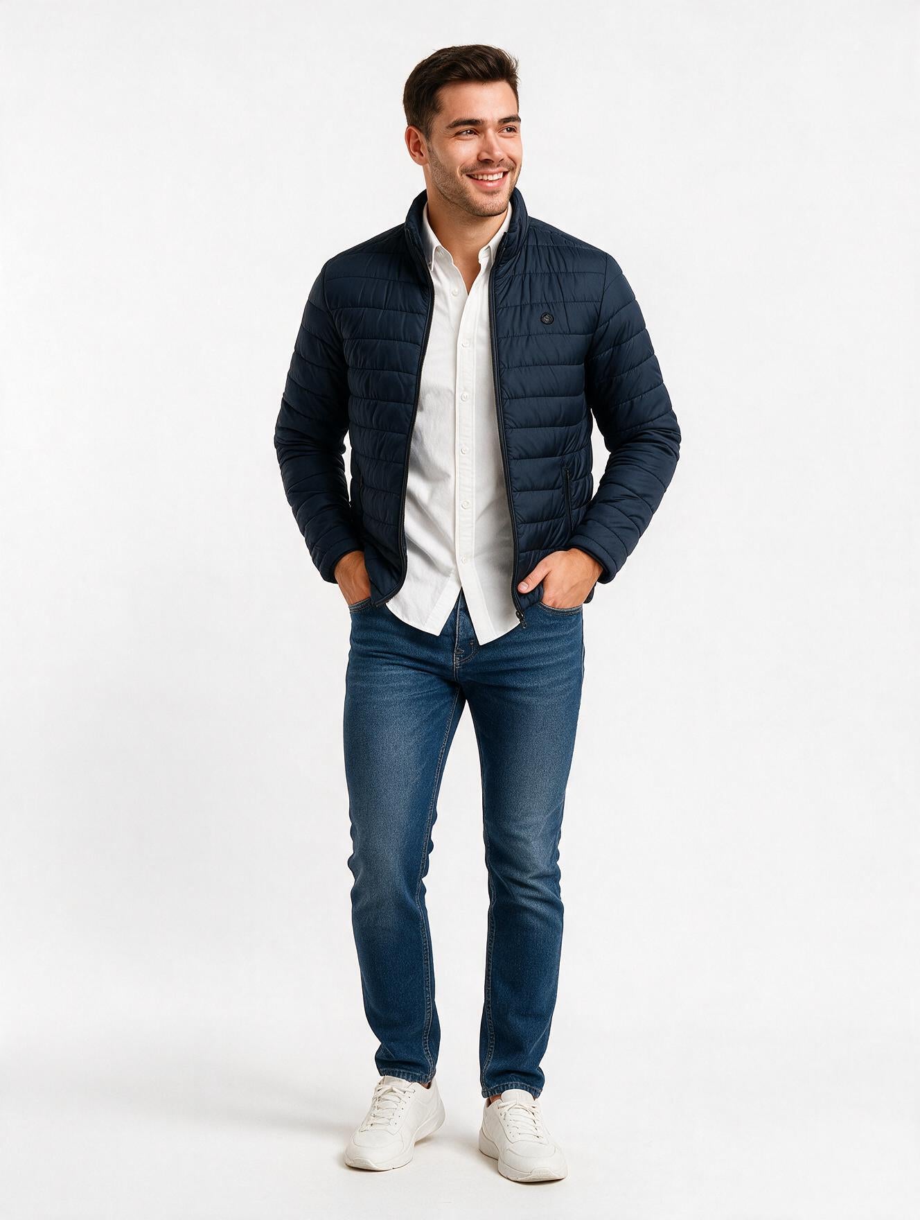 Chaqueta acolchada marino