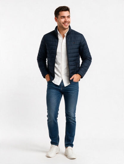 Chaqueta acolchada marino