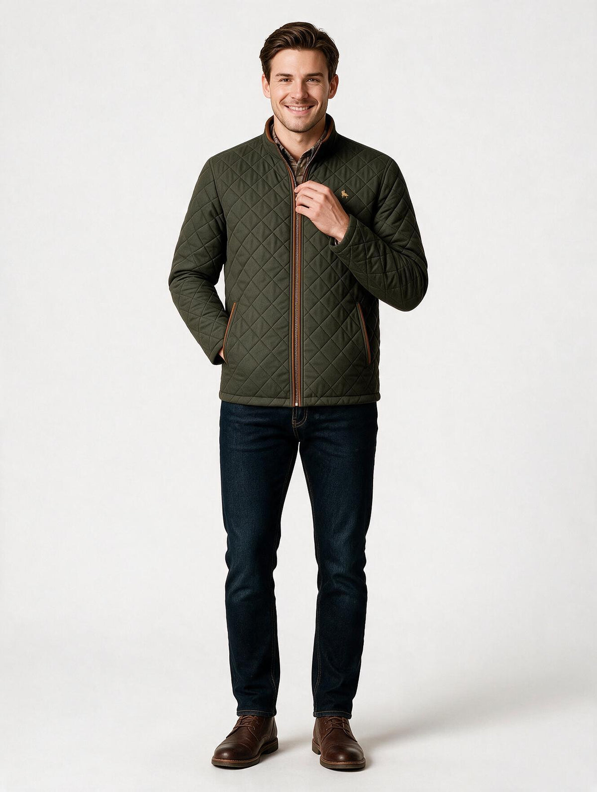 Chaqueta rombos Verde