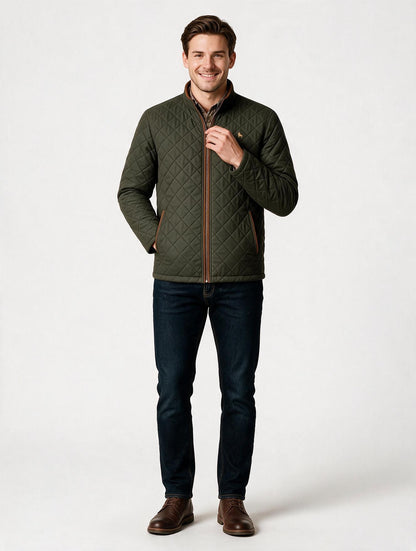 Chaqueta rombos Verde