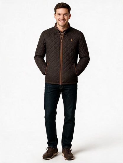 Chaqueta rombos Marrón