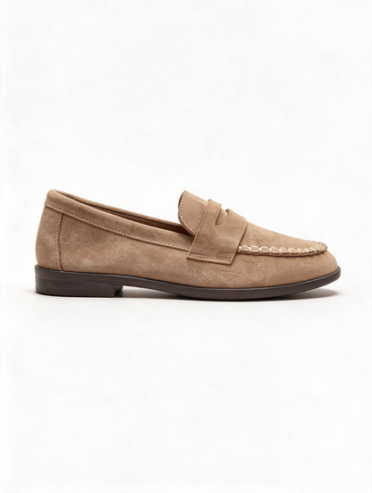 Zapatos mocasín mujer Beige