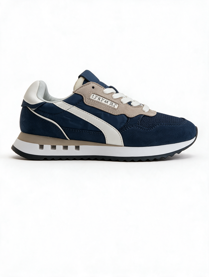 Zapatillas casual mujer Marino Beige