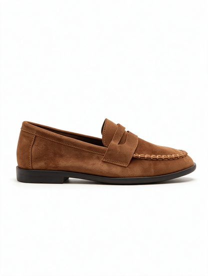 Zapatos mocasín mujer Camel