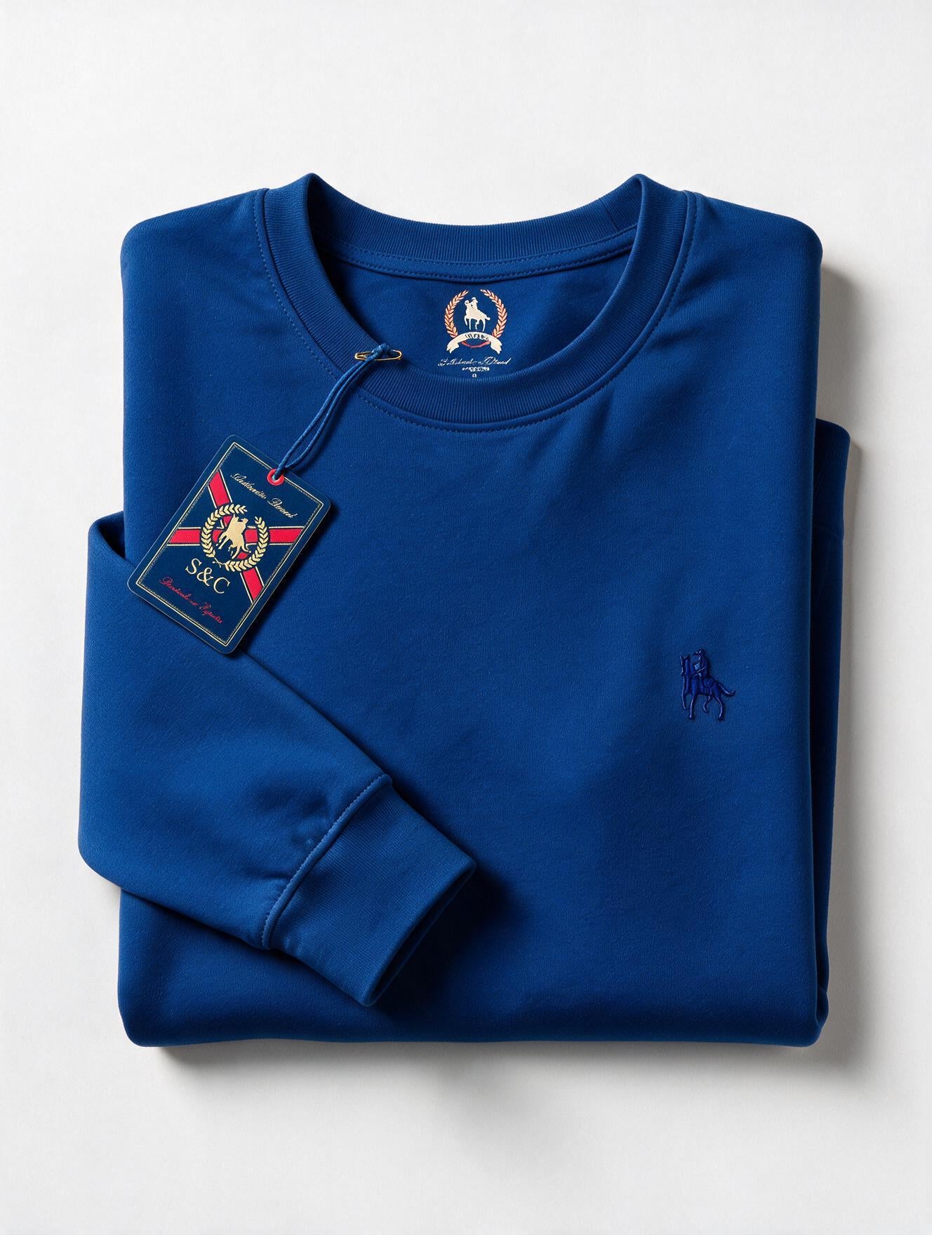 Sudadera Básica con bordado Azul Royal