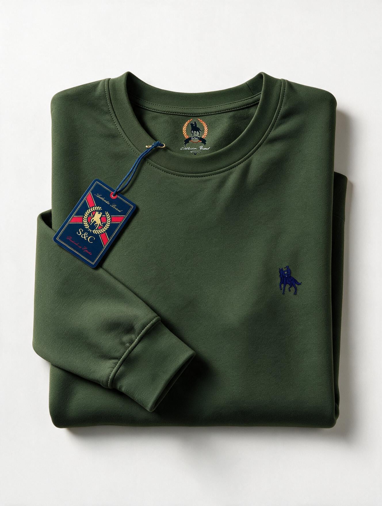 Sudadera Básica con bordado Verde