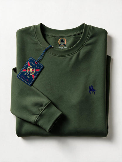 Sudadera Básica con bordado Verde
