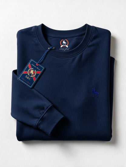 Sudadera Básica con bordado Azul Marino