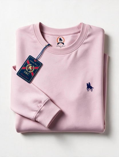 Sudadera Básica con bordado Rosa
