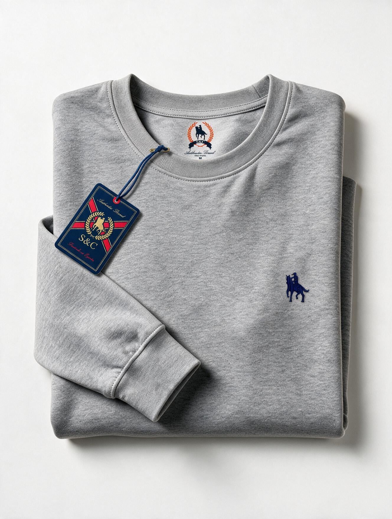 Sudadera Básica con bordado Gris