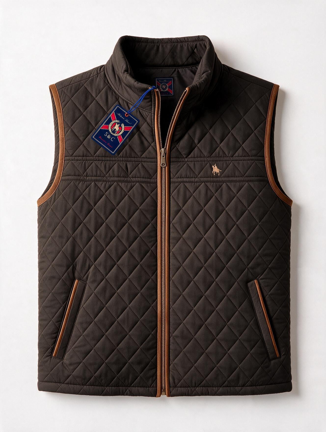 Chaleco modelo rombos Marrón