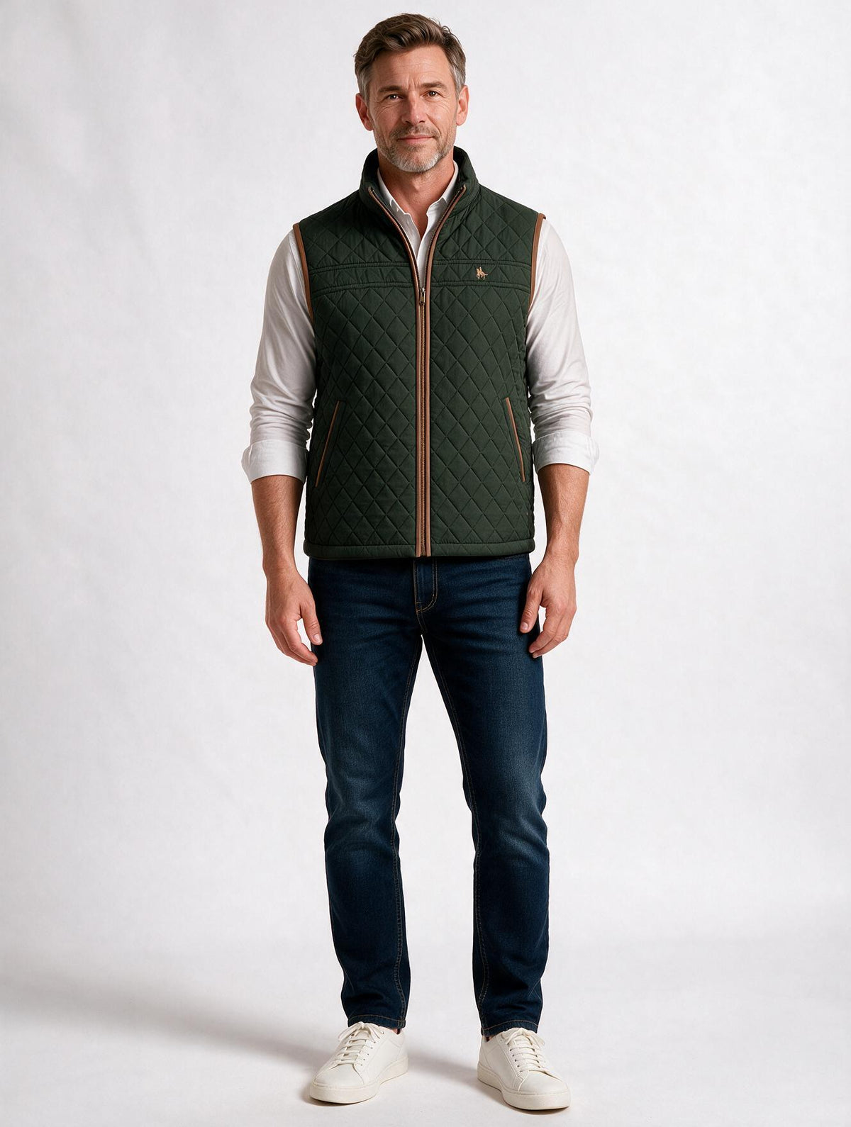 Chaleco modelo rombos Verde