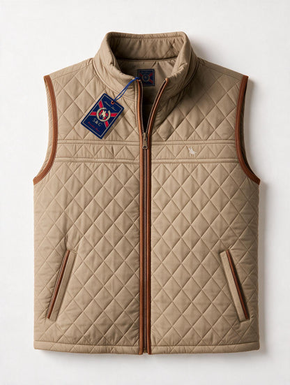 Chaleco modelo rombos Beige