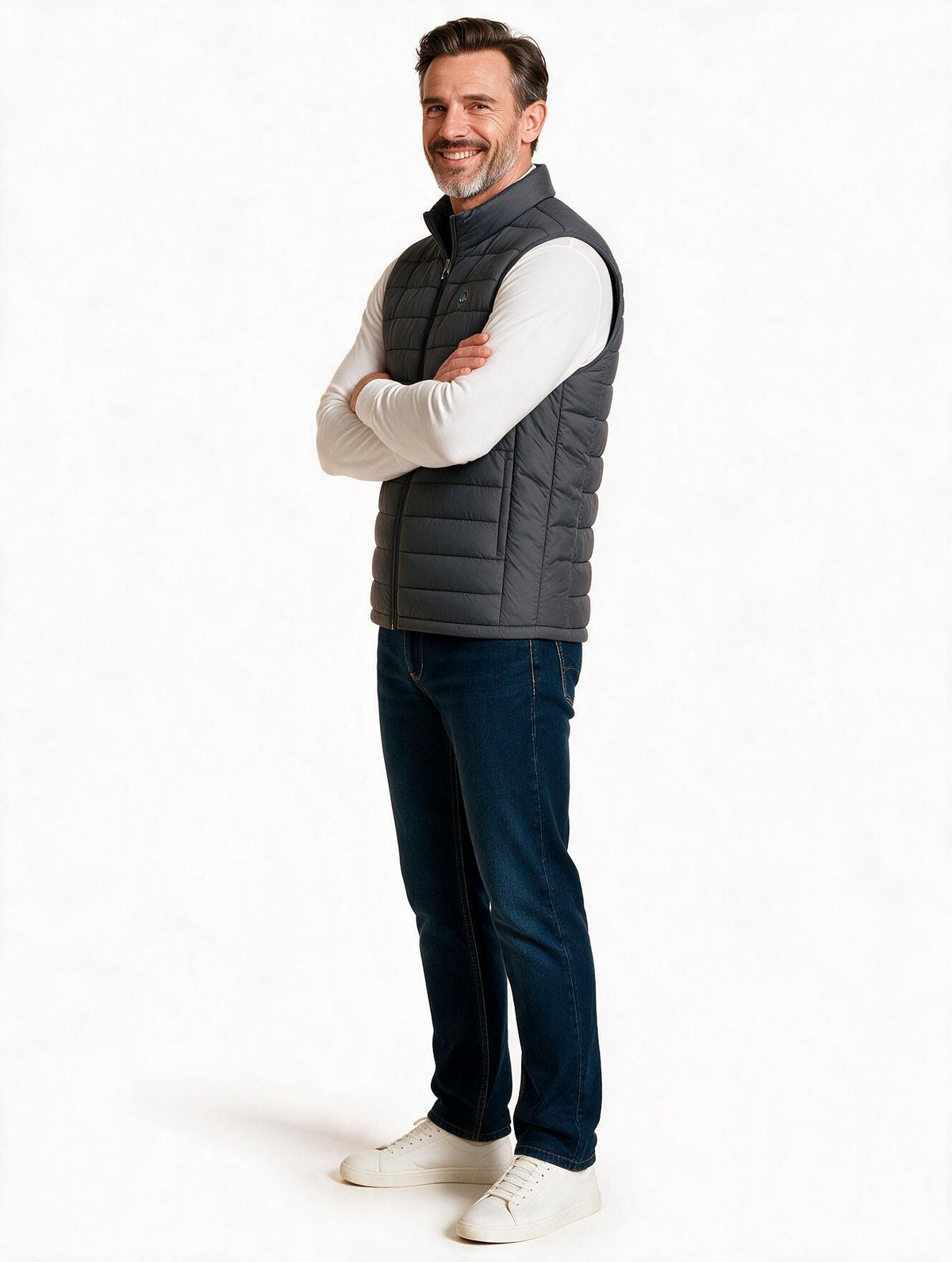 Chaleco LETUR acolchado de hombre gris