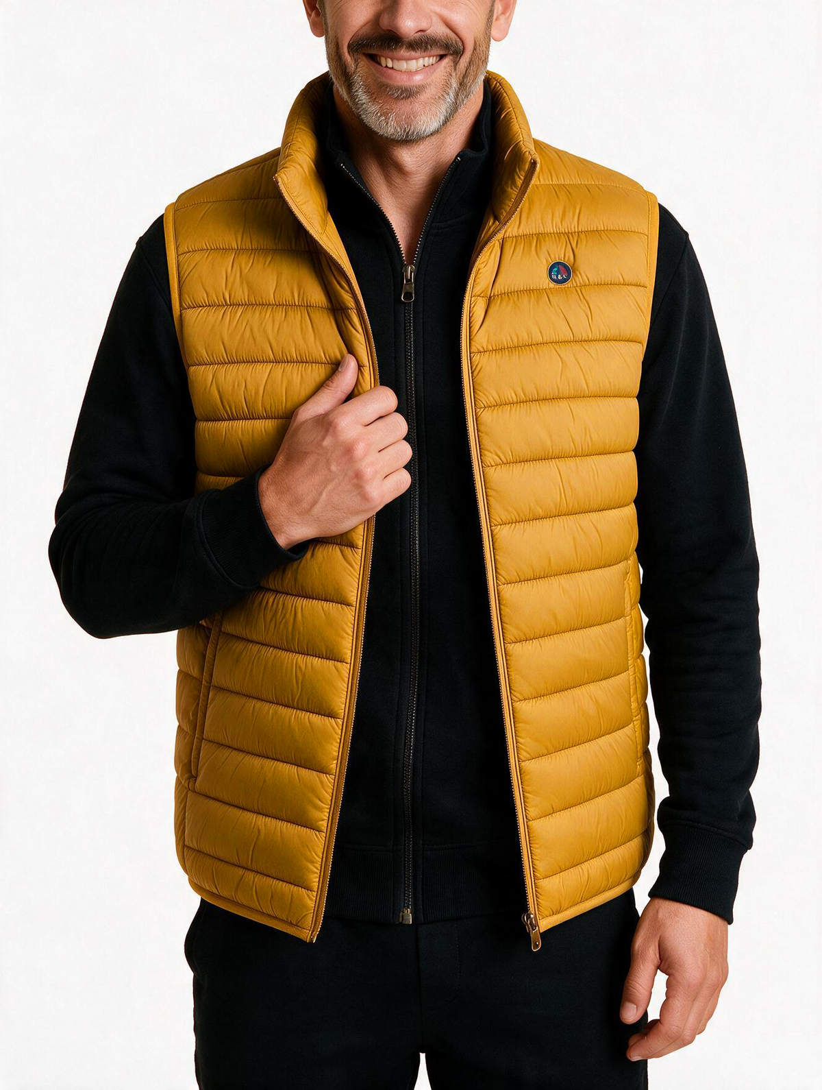 Chaleco LETUR acolchado de hombre mostaza