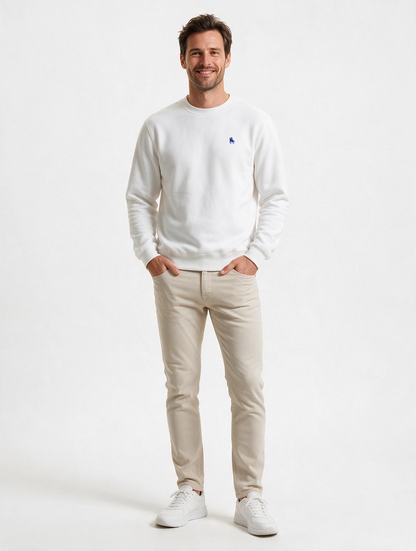 Sudadera Básica con bordado Blanco