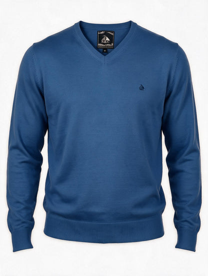 Jersey Hombre Cuello Pico Azul Royal