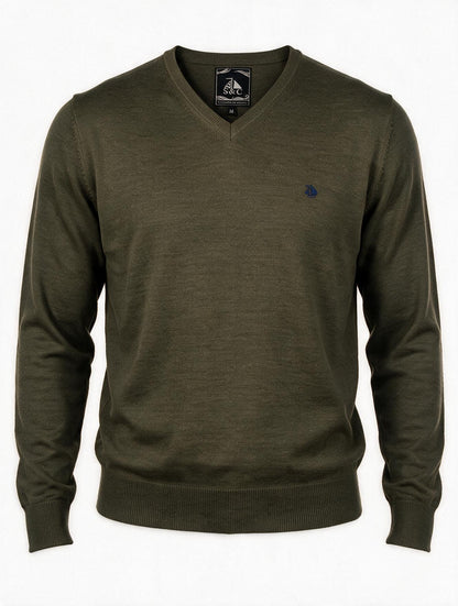 Jersey Hombre Cuello Pico Kaki