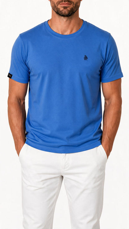 Camiseta azul manga corta
